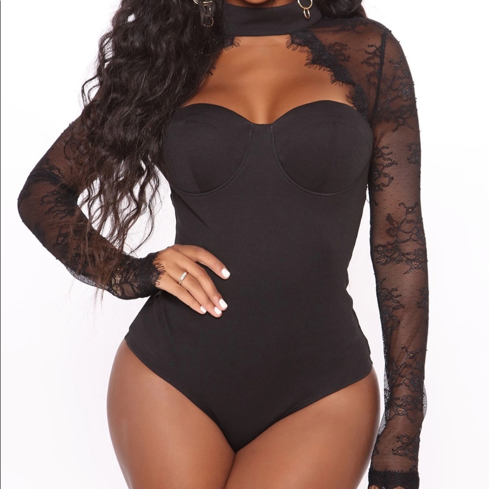 Black Lace Bodysuit Lingerie M